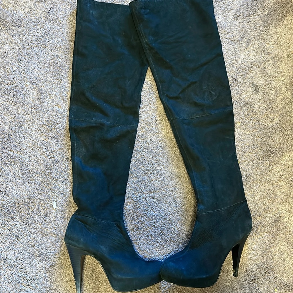 Steve Madden Elecktra Thigh High Leather Suede Boot | Size 9M